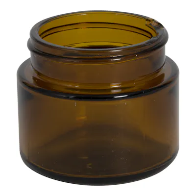 Amber Glass Straight-Sided Jars