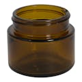 2 oz. Amber Glass Straight-Sided Round Jar with 53/400 Neck - Case of 24 (Cap Sold Separately)