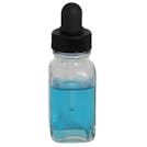 1 oz. Clear Glass Square Bottle with 24/400 Dropper Cap