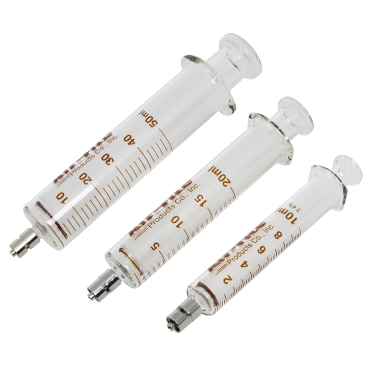 Glass Dosing Syringes with Metal Luer Lock