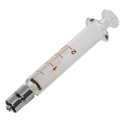 2mL Glass Dosing Syringe with Metal Luer Lock
