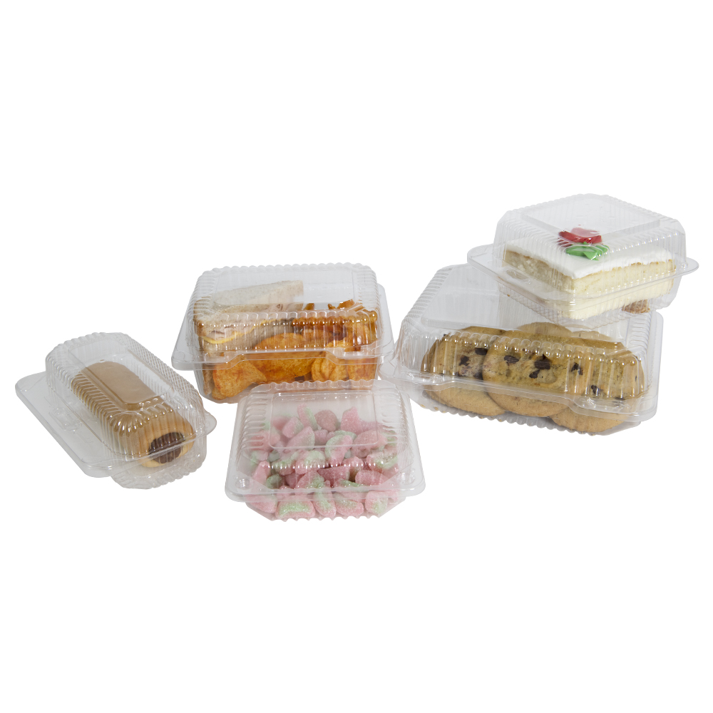 こんぺと Clear Clamshell Food Containers | U.S. Plastic Corp.