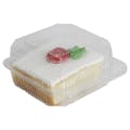 5.5" Regular Clear Polystyrene Square Clamshell Food Container - Case of 500