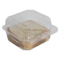 5.5" Deep Clear Polystyrene Square Clamshell Food Container - Case of 500