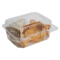 6.875" Deep Clear Polystyrene Rectangular Clamshell Food Container - Case of 500