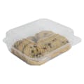 6.25" Large Clear Polystyrene Square Clamshell Food Container - Case of 250