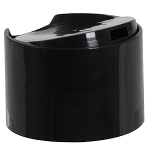 24/410 Black Polypropylene Oversized Disc-Top Dispensing Cap with 0.320" Orifice
