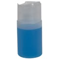 4 oz. Natural HDPE Cylinder Straight Bottom Bottle with 24/410 Natural Oversized Disc-Top Dispensing Cap