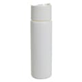 8 oz. White HDPE Cylindrical Sample Bottle with 24/410 White Oversized Disc-Top Dispensing Cap
