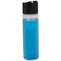 8 oz. Clear PVC Cylindrical Bottle with 24/410 Black Oversized Disc-Top Dispensing Cap