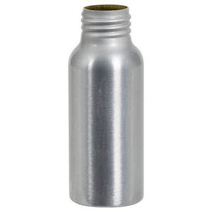 2 oz. Slim Brushed Aluminum Bottle with 24/410 Neck (Cap, Sprayer & Pump Sold Separately)
