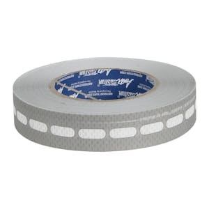 1" x 2 mil Thick Vented Anti-Dust Non-Woven Aluminum Foil Tape for Twinwall Sheet - 110 Linear Feet