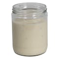 16 oz. Clear Glass Sauce Jar with 82mm 6-Lead Lug Neck - Case of 12 (Cap Sold Separately)