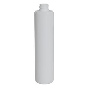 10 oz. White HDPE Cylindrical Sample Bottle with 24/410 Neck (Cap Sold Separately)