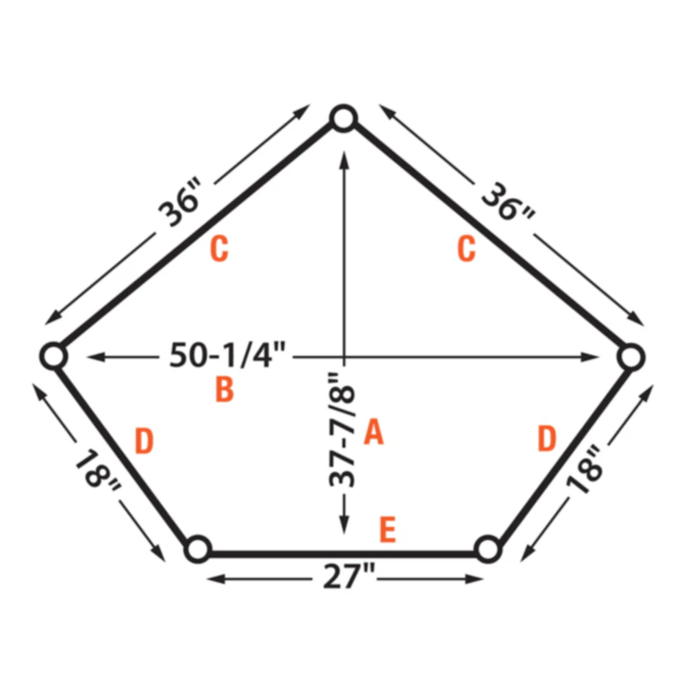 18" W x 36" L Replacement Shelf for Corner Wire Shelving Unit