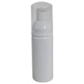 50mL White PET Foaming-Style Cylinder Bottle with 30mm White Polypropylene High-Viscosity Dispensing Foaming Pump & Clear Over-Cap