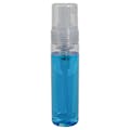 210mL Clear PET Foaming-Style Cylinder Bottle with 43mm Natural Polypropylene Dispensing Foaming Pump & Clear Over-Cap