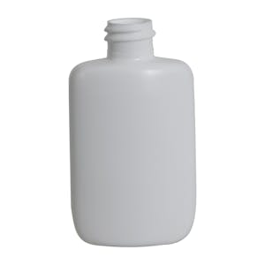 1-1/4 oz. White LDPE Oval Bottle with 18/410 Neck (Cap Sold Separately)