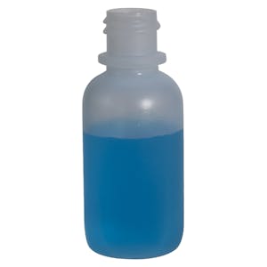 1 oz. Natural HDPE Boston Round Bottle with 18/410 Neck (Cap Sold Separately)