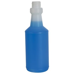 16 oz. Natural Level 3 Fluorinated HDPE Carafe Bottle with 28/410 Neck (Sprayer or Cap Sold Separately)