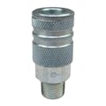 3/8" Body x 3/8" MNPT Plated Steel Industrial Manual Four Ball Air Hose Coupler