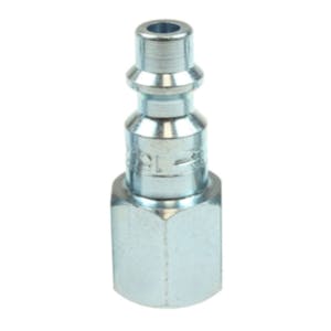1/4" Body x 1/4" FNPT Plated Steel Industrial Air Hose Connector
