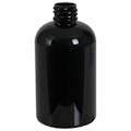 4 oz. Black PET Squat Boston Round Bottle with 20/410 Neck (Cap Sold Separately)