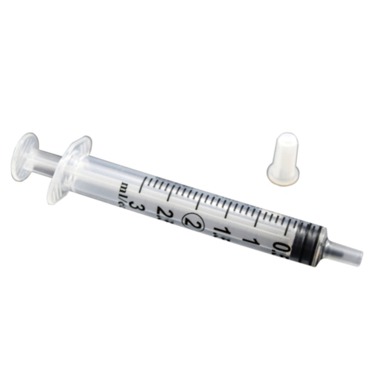 3mL Sterile 3-Part Plastic Syringe with Luer Slip Centric Tip