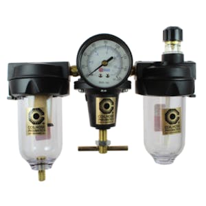 1/2" FNPT Heavy Duty 88 Series Trio Regulator with Gauge & Filter & Lubricator with 8 oz. Capacity Polycarbonate Bowl