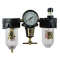 3/8" FNPT Heavy Duty 88 Series Trio Regulator with Gauge & Filter & Lubricator with 4 oz. Capacity Polycarbonate Bowl
