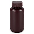 250mL Diamond® Essentials™ Amber HDPE Round Wide Mouth Economy Bottle with 43mm Cap