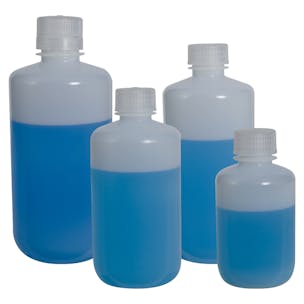 Diamond® Essentials™ HDPE Narrow Mouth Economy Bottles with Caps