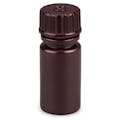 4mL Diamond® Essentials™ Amber HDPE Round Narrow Mouth Economy Bottle with 13mm Cap