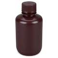 125mL Diamond® Essentials™ Amber HDPE Round Narrow Mouth Economy Bottle with 24mm Cap