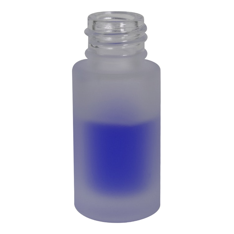 1/2 oz. Frosted Glass Straight-Sided Round Dropper Bottle with 20/410 Neck (Dropper Sold Separately)