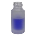 1/2 oz. Frosted Glass Straight-Sided Round Dropper Bottle with 20/410 Neck (Dropper Sold Separately)