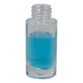 1 oz. Clear Glass Straight-Sided Round Dropper Bottle with 24/410 Neck (Dropper Sold Separately)