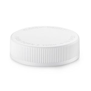 53/400 White Polypropylene Unlined Ribbed Child Resistant Cap