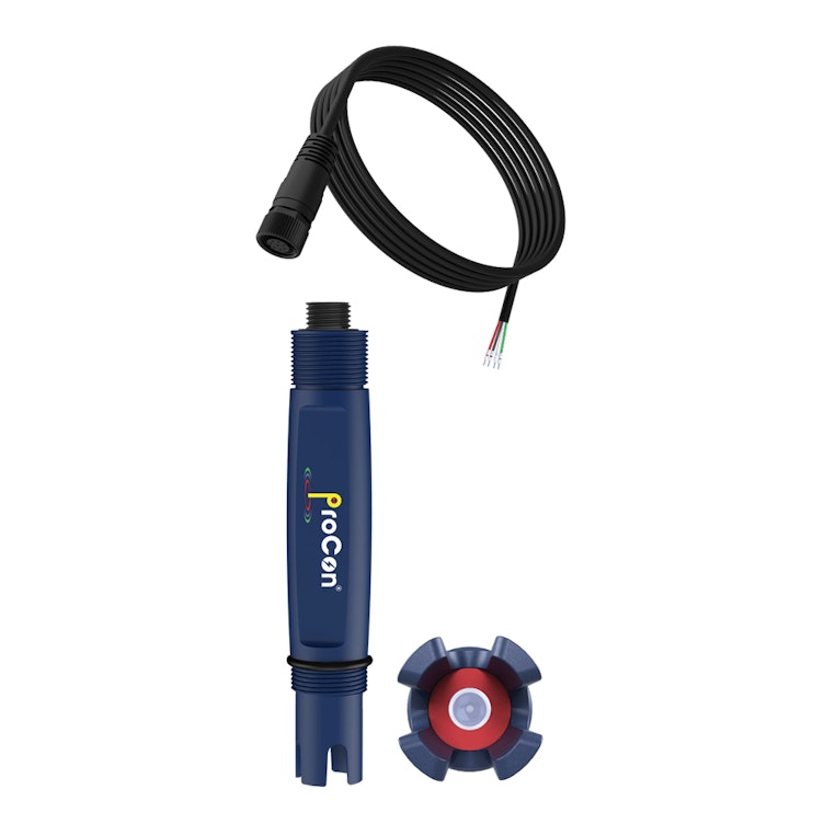 ProCon® P14G Complex pH Sensor with Flat Electrode & Pigtail M12 Connection - 4-Wire