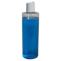 16 oz. Clear PVC Cylindrical Bottle with 28/410 White Disc-Top Dispensing Cap
