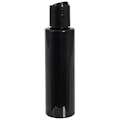4 oz. Black PET Cylindrical Bottle with 24/410 Black Disc-Top Dispensing Cap