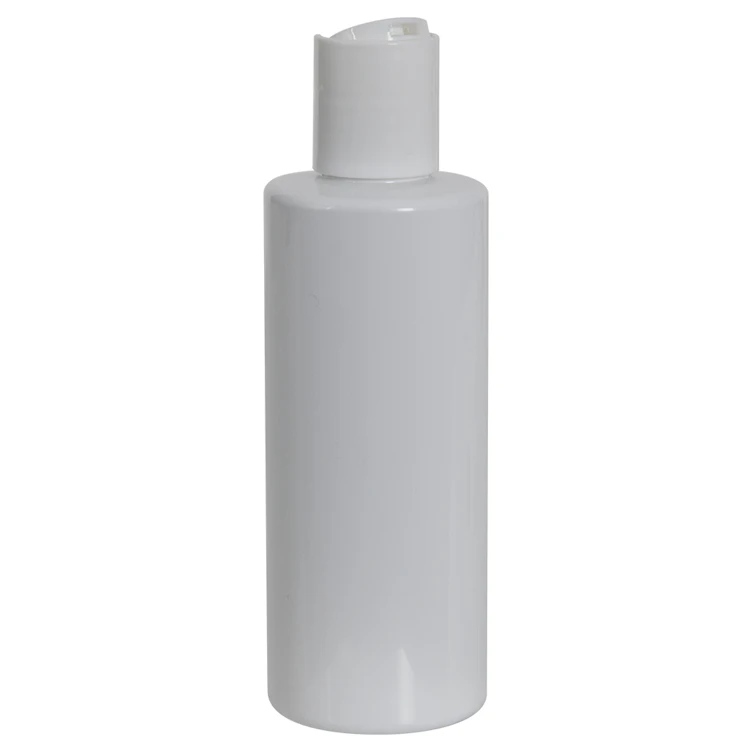4 oz. White PET Cylindrical Bottle with 20/410 White Polypropylene Disc ...