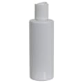 4 oz. White PET Cylindrical Bottle with 20/410 White Disc-Top Dispensing Cap