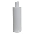12 oz. White PET Cylindrical Bottle with 24/410 White Disc-Top Dispensing Cap