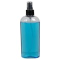 2 oz. Clear PET Cosmo Oval Bottle with 20/410 Black Polypropylene Finger Sprayer & 0.16mL Output