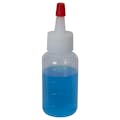 1 oz. Natural HDPE Graduated Boston Round Bottle with Yorker Cap
