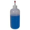 16 oz. Natural LDPE Graduated Boston Round Bottle with Yorker Cap