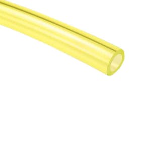 1/16" ID x 1/8" OD x 0.030" Wall Transparent Yellow 95A Ether-Based Polyurethane Tubing - 50' Roll