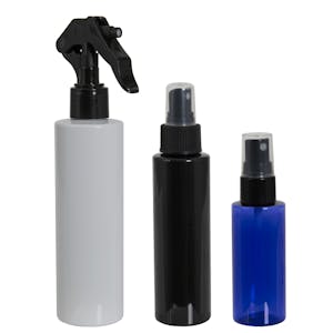 PET Cylindrical Bottles with Finger or Trigger Sprayers