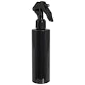 8 oz. Black PET Cylindrical Bottle with 24/410 Black Smooth Trigger Sprayer